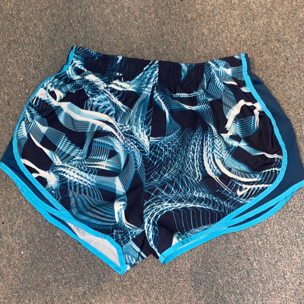 nike dri-fit blue designed shorts